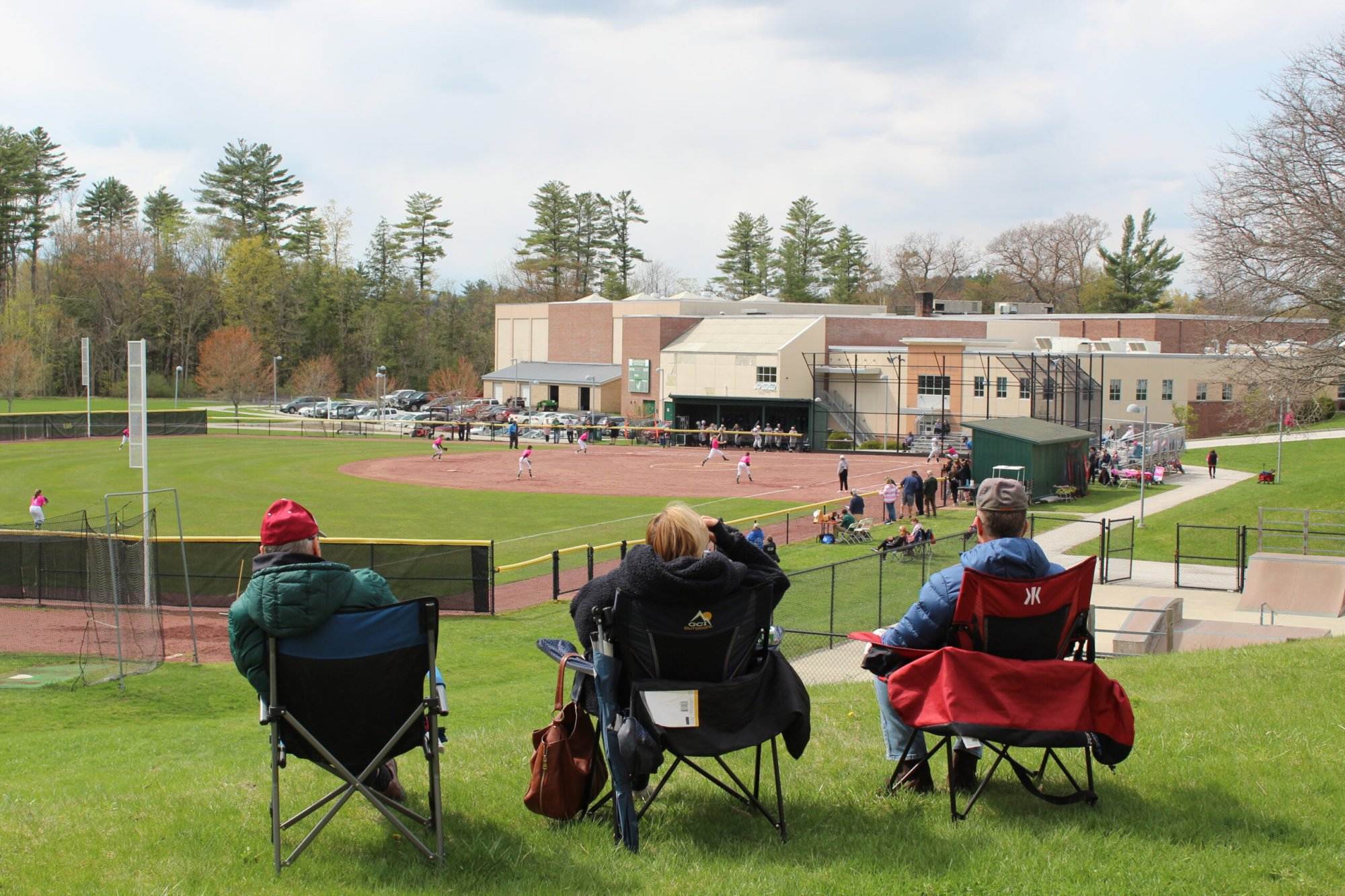 People enjoying ballgame at Castleton University.